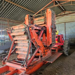 Used Turner Potato Lifter in working condition, stored indoors on a farm in South Africa