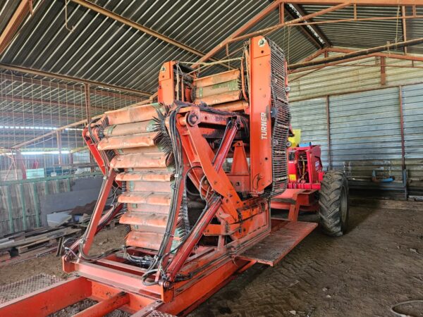 Used Turner Potato Lifter in working condition, stored indoors on a farm in South Africa